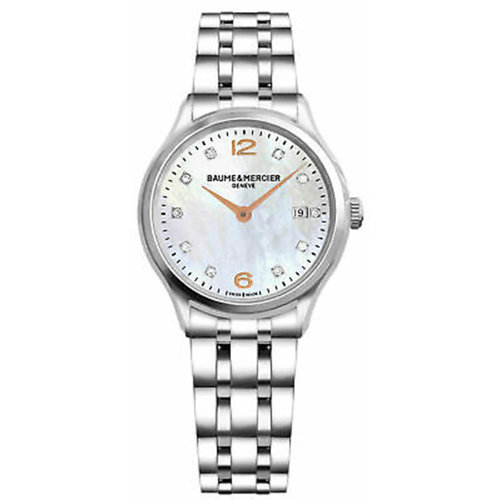 Baume & Mercier Clifton Diamond Dial Stainless Steel Ladies Watch Baume & Mercier Clifton Diamond Dial Stainless Steel Ladies Watch