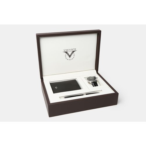Visconti Visconti 3pc. Adam Gift Set in Brown Leather Presentation Box Visconti Visconti 3pc. Adam Gift Set in Brown Leather Presentation Box