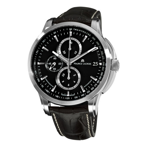 Maurice Lacroix Pontos Valgranges Mens Stainless Steel Oversized 47mm Chronograph Maurice Lacroix Pontos Valgranges Mens Stainless Steel Oversized 47mm Chronograph