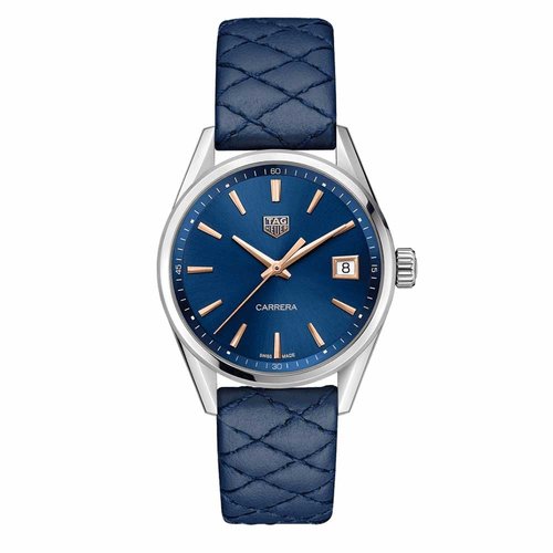 TAG Heuer TAG Heuer - Carrera Blue Dial 39MM with Quilted Strap TAG Heuer TAG Heuer - Carrera Blue Dial 39MM with Quilted Strap