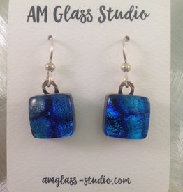 Ann Mackiernan Fused Glass Earrings Medium - M4