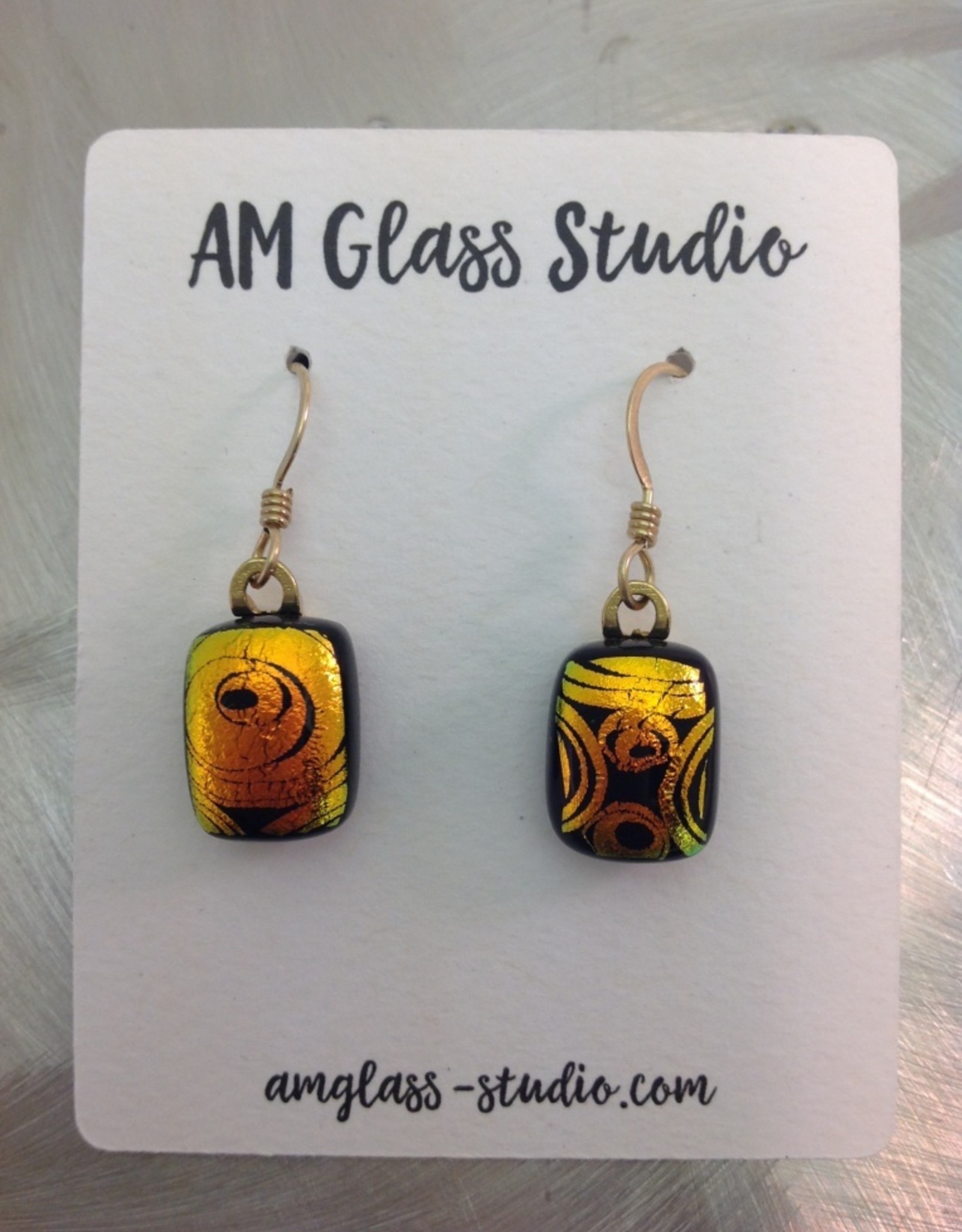 Ann Mackiernan Fused Glass Earrings Medium - M9