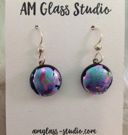 Ann Mackiernan Fused Glass Earrings Medium - M15