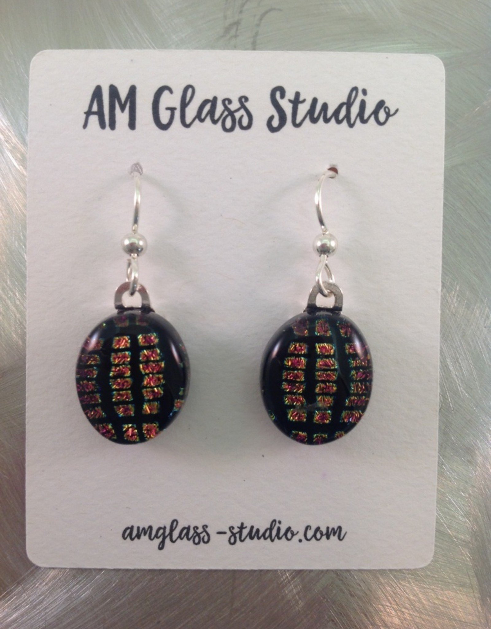 Ann Mackiernan Fused Glass Earrings Large - L2