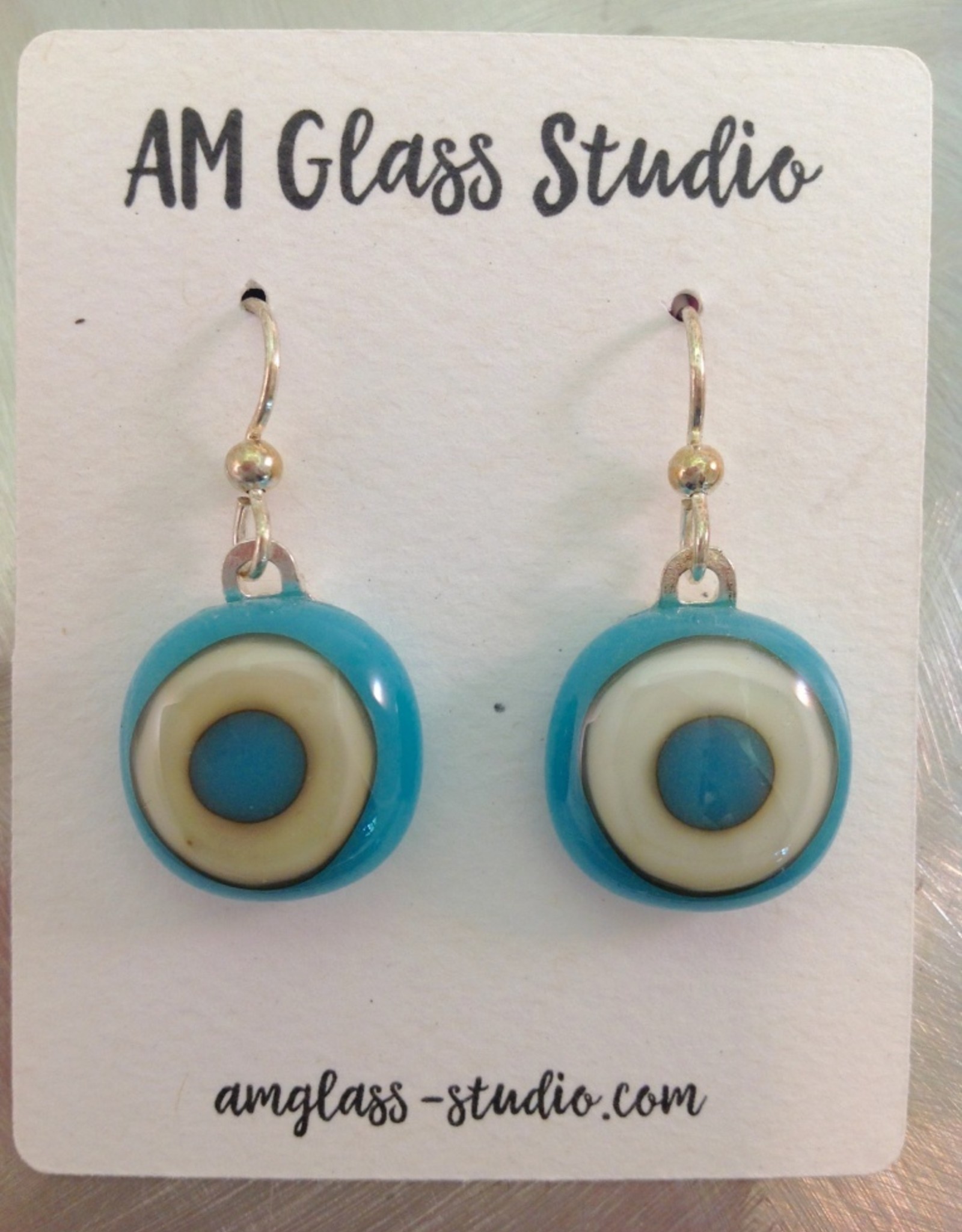 Ann Mackiernan Fused Glass Earrings Large - L11