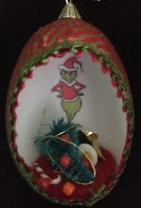 Ammi Brooks Grinch Real Egg Ornament