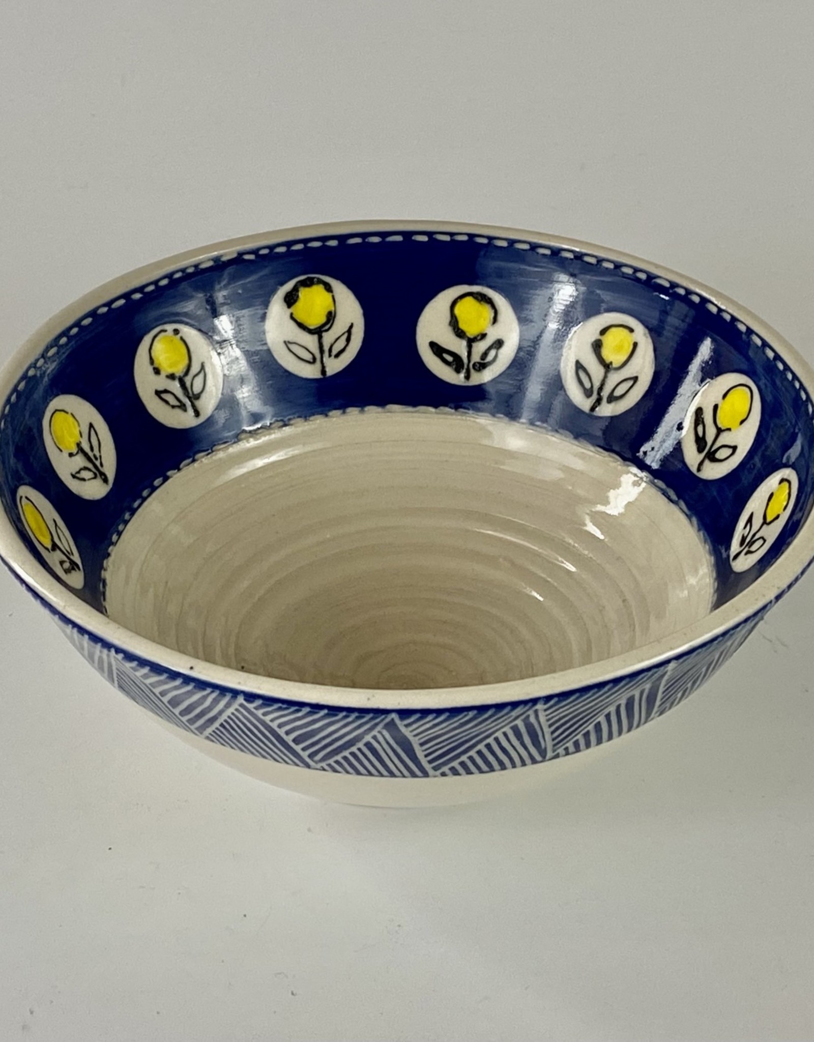 Anshula Tayal Amaati blue and yellow flower bowl