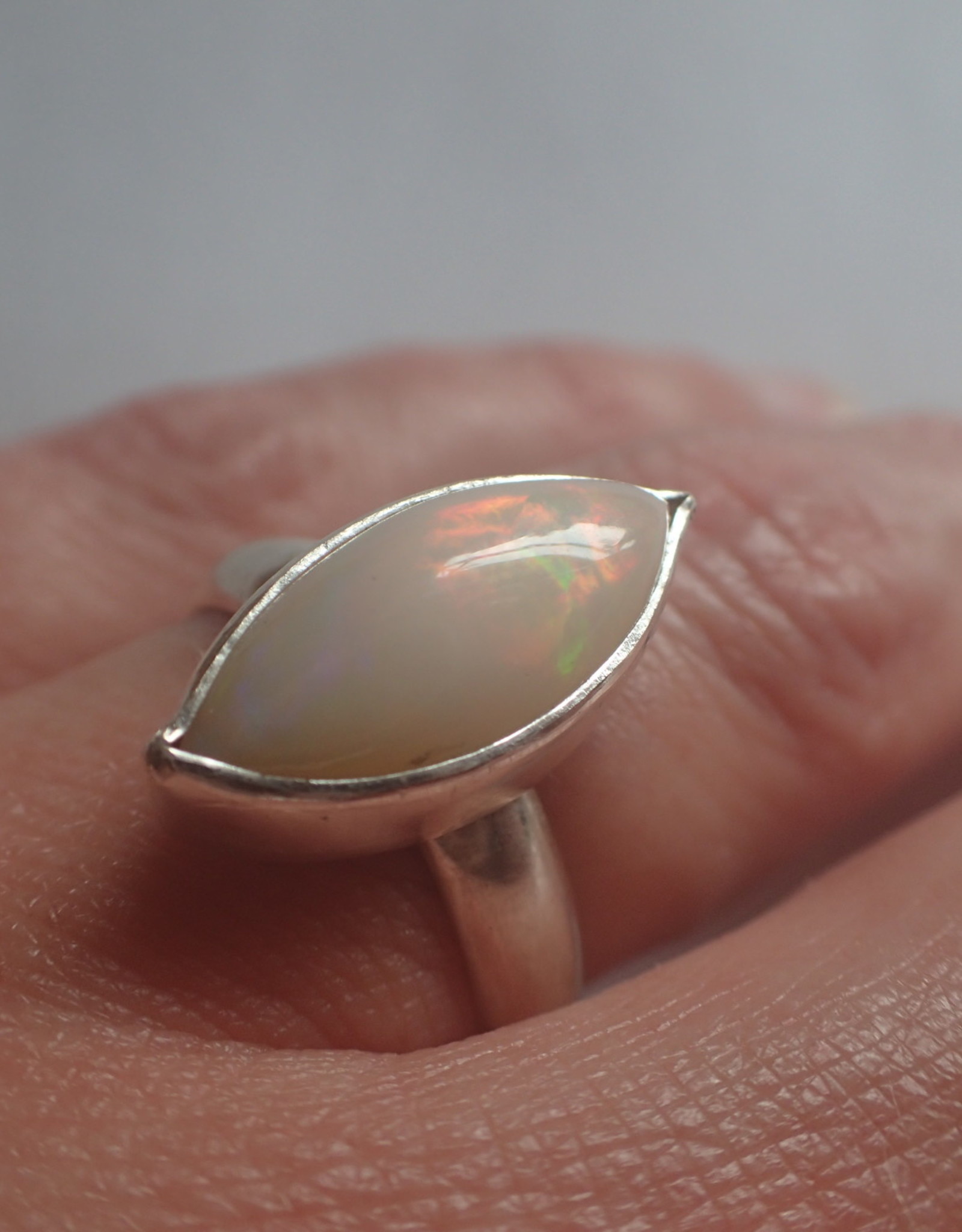 Lilly Parker Fire Opal, Sterling Silver Ring, Size 7.25
