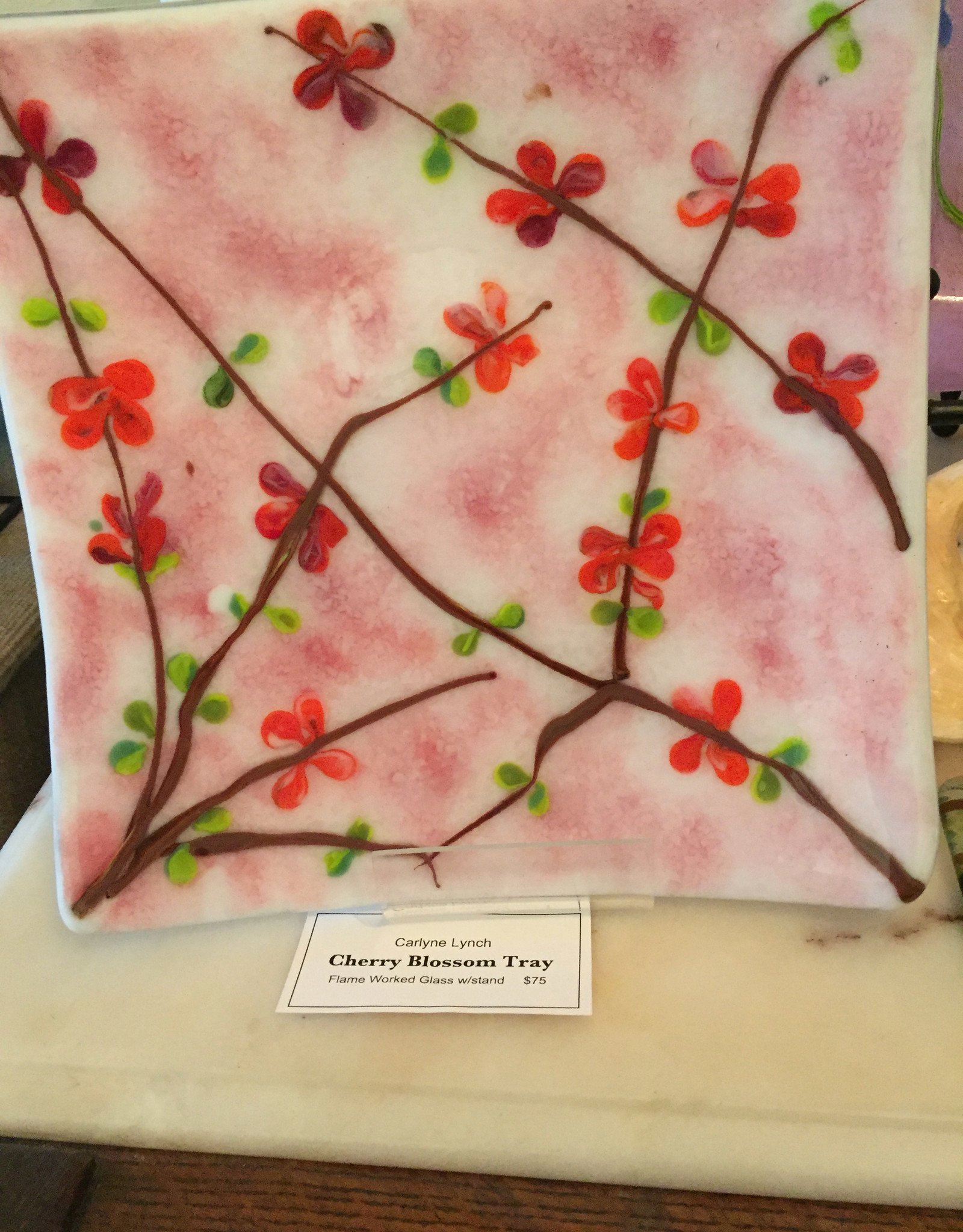 Carlyne Lynch Cherry Blossom Platter