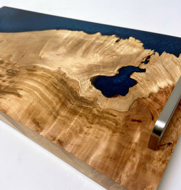 MHC - "Groovy" Wood and Resin Serving Tray