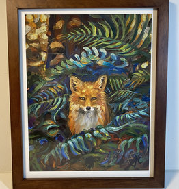 Jennifer Cook-Chrysos CD Artworks, Fine Art Print, Forest Fox, 8 x 10, framed