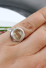 Catherine Chandler Rutilated Quartz Ring Sterling Silver and 14K Gold Size 6 - CCJ