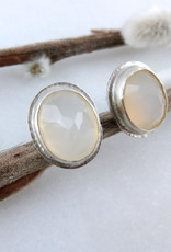 Catherine Chandler Yellow Chalcedony Stud Earrings in Sterling Silver - CCJ