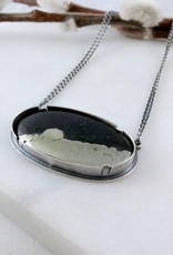 Catherine Chandler Chalcopyrite Necklace in Oxidized Sterling Silver 19" - CCJ