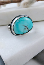 Catherine Chandler Bright Turquoise Ring in Sterling Silver Size 7.75 - CCJ
