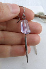 Catherine Chandler Ametrine and Sterling Silver Earrings with Oxidized Silver Points - CCJ