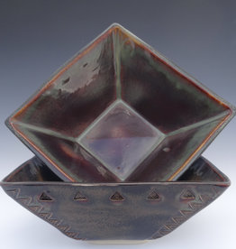 David Dahlquist Dahlquist Pottery/Large Square Bowl