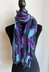 Ammi Brooks Up-cycle Nuno Felted Scarf wit beads