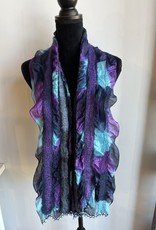 Ammi Brooks Up-cycle Nuno Felted Scarf wit beads