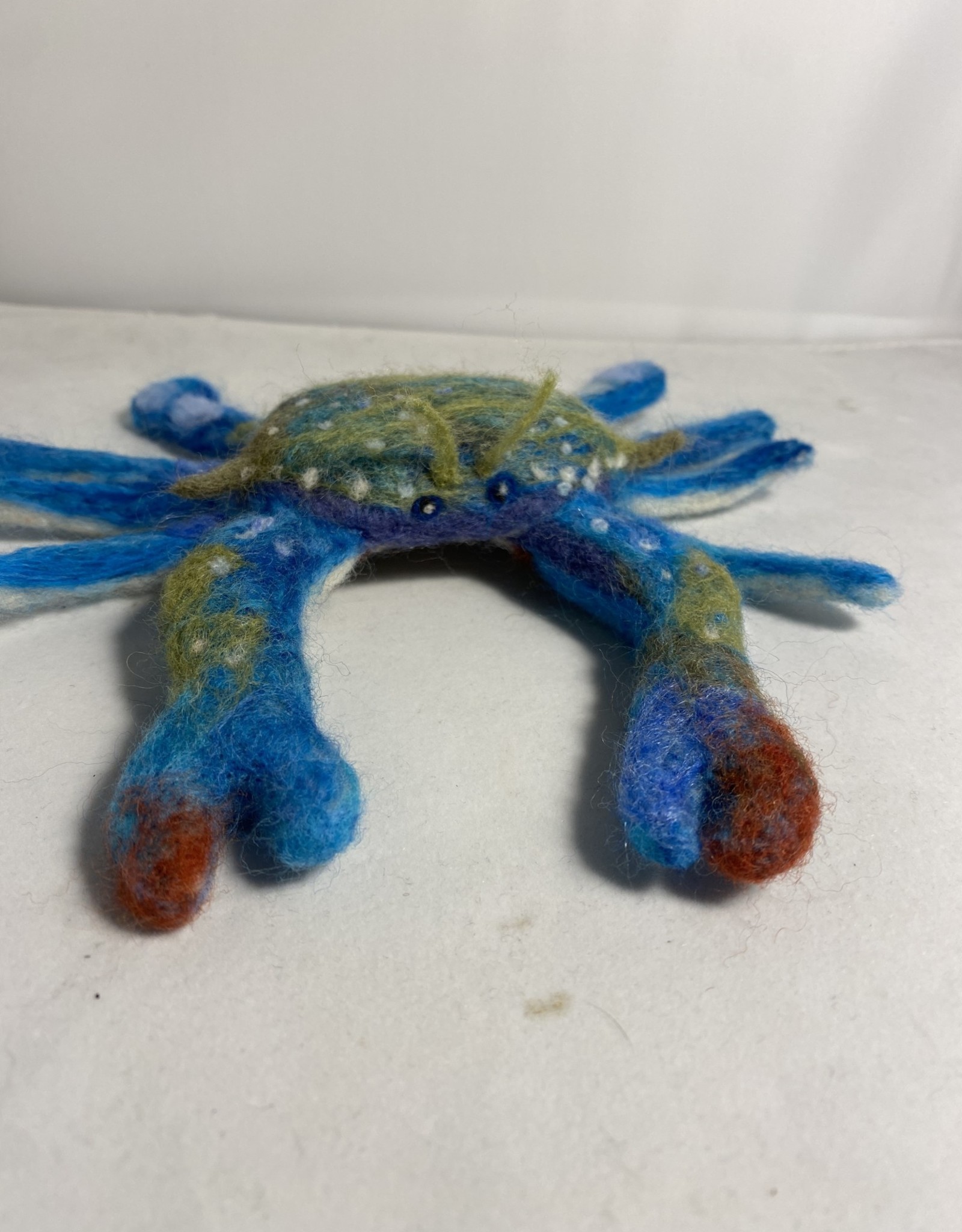 Jennifer Cook-Chrysos CD Artworks, Felted Blue Crab, Med.