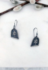 Catherine Chandler Framed Tree Earrings in Oxidized Sterling Silver - CCJ