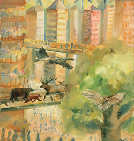 Jennifer Cook-Chrysos CD Artworks, "City of Dreams", 16x20, Framed, Oil on Canvas