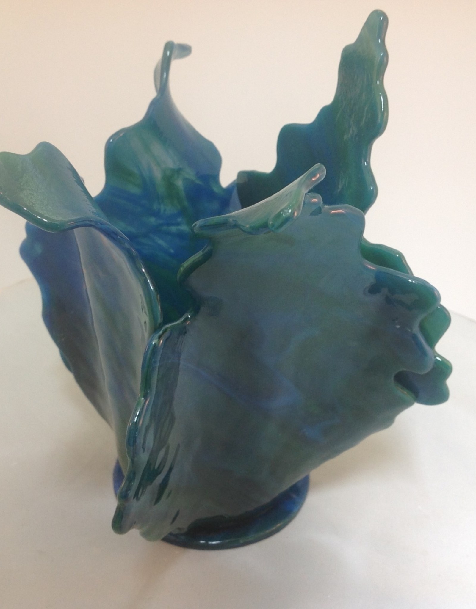 Ann Mackiernan Frond in Blue/Green Sculpture
