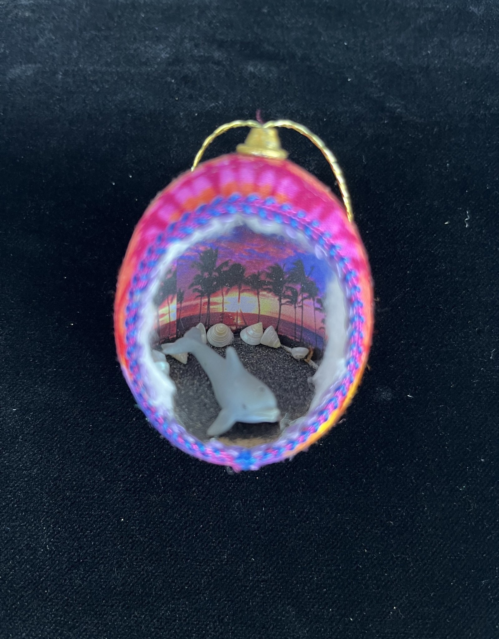 Ammi Brooks Dolphin Real Egg Ornament/Hawaii