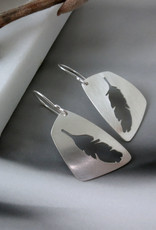 Catherine Chandler Feather Earrings in Sterling Silver - CCJ