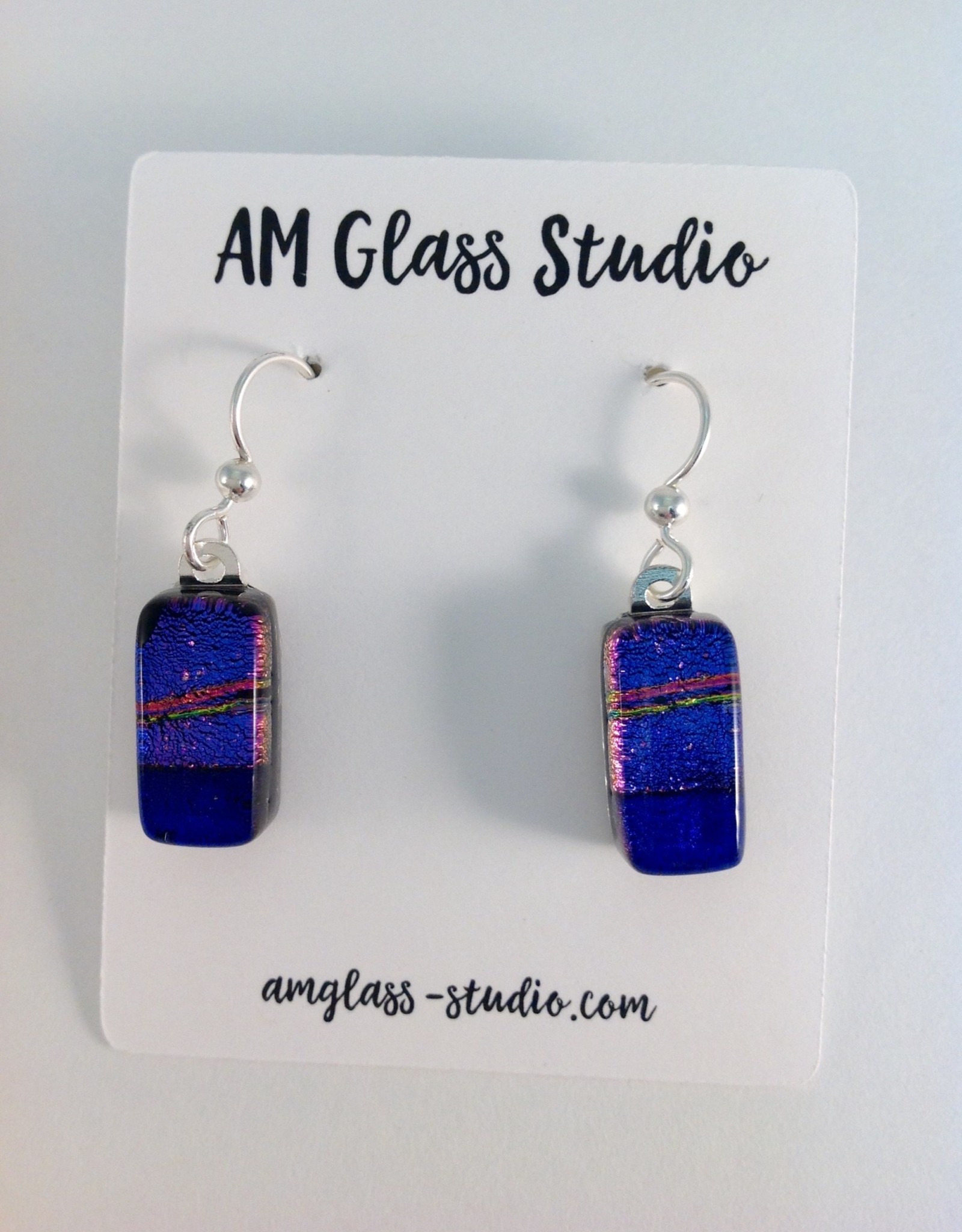 Ann Mackiernan Fused Glass Earrings Medium - M26