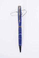 Scott Taylor Blue & White swirl acrylic Twist Pen