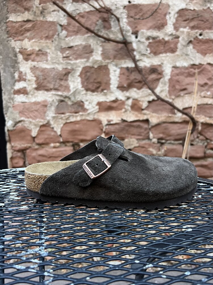 Birkenstock Boston Suede Soft Footbed Regular Width
