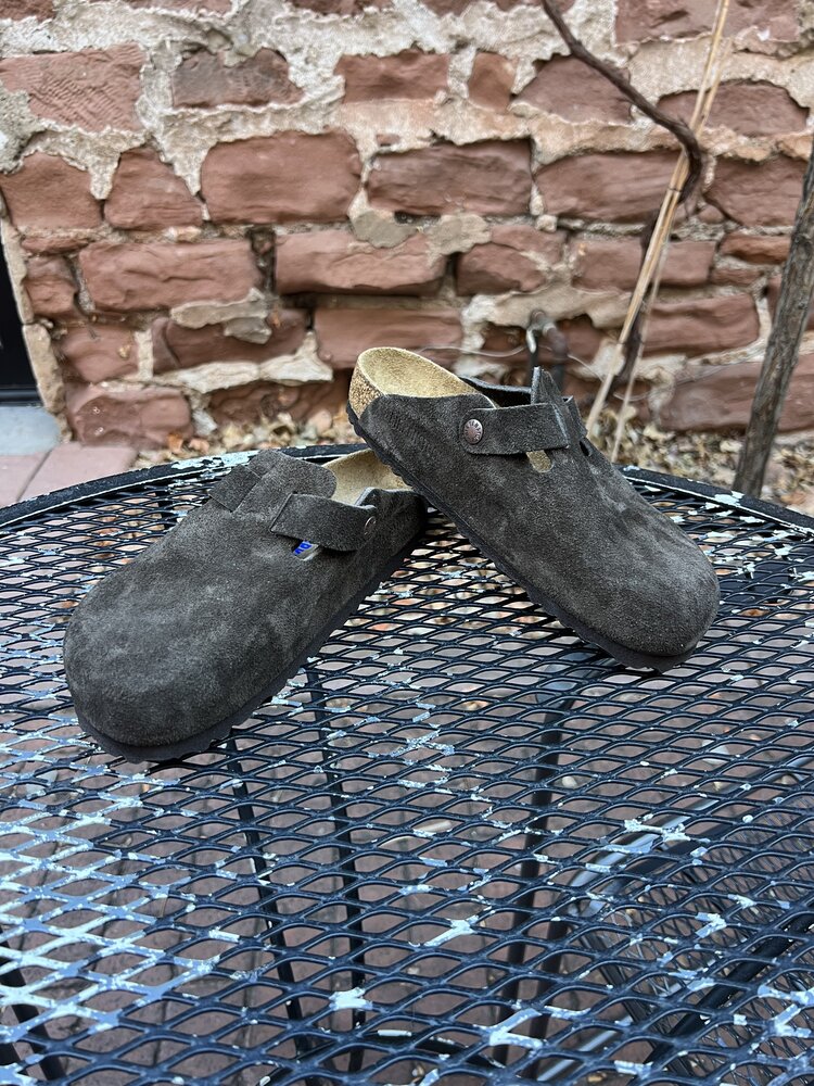 Birkenstock Boston Suede Soft Footbed Regular Width