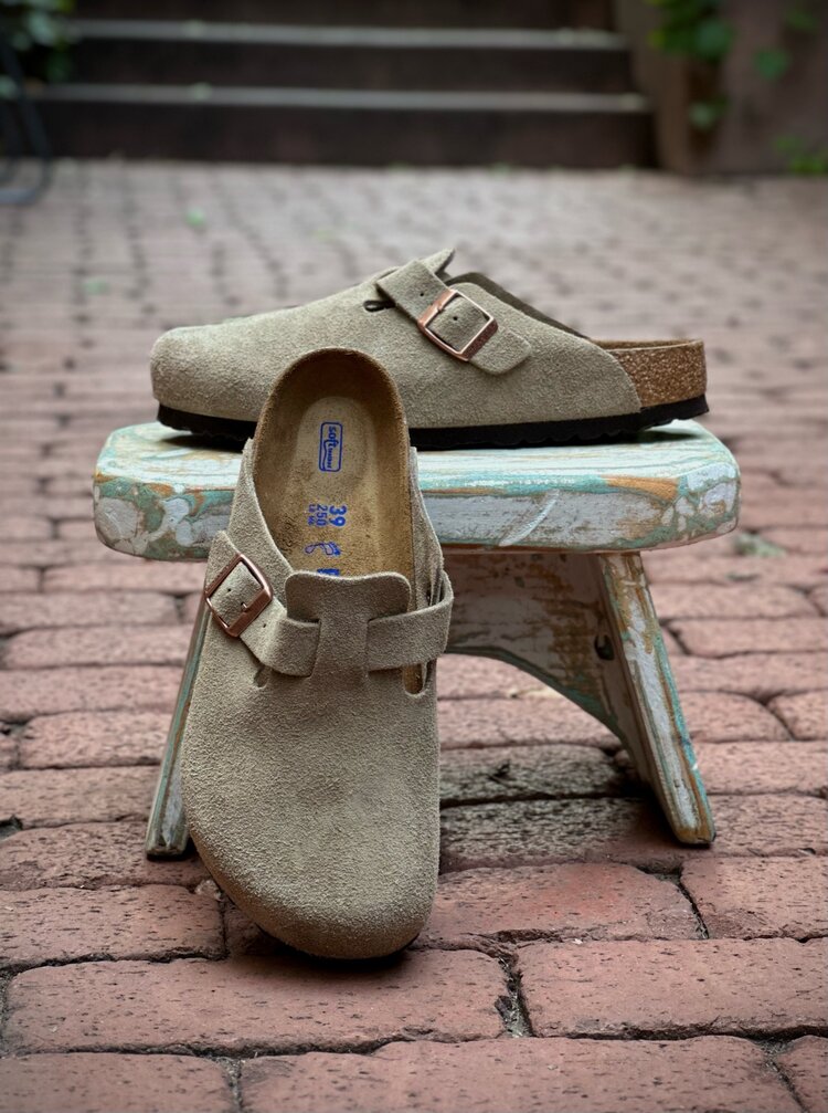 Birkenstock Boston Suede Soft Footbed Regular Width