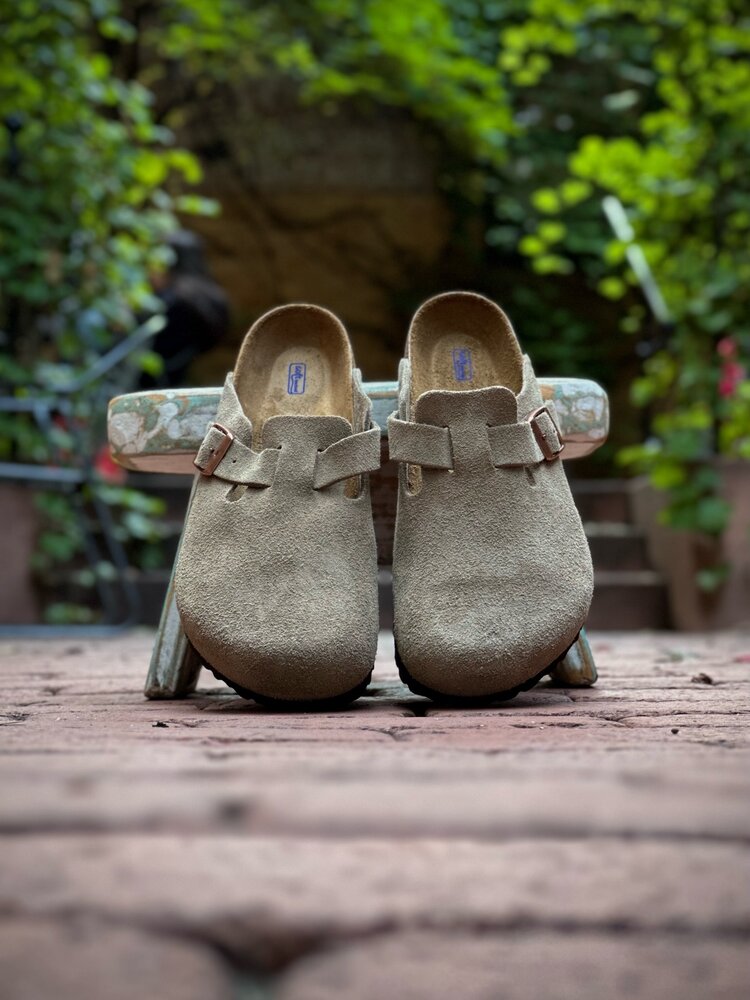 Birkenstock Boston Suede Soft Footbed Regular Width