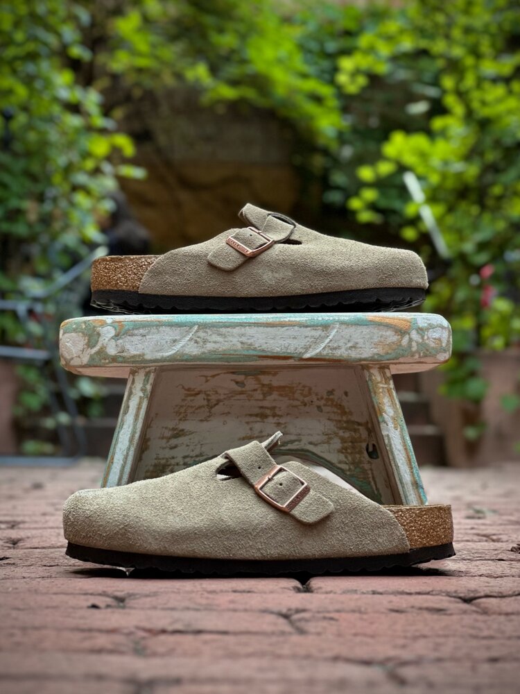 Birkenstock Boston Suede Soft Footbed Regular Width