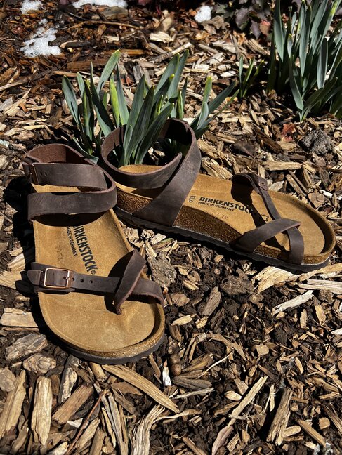 Birkenstock Yara Birko-Floor Patent in Graceful Mauve