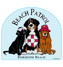 BLUE 84 BEACH STICKER BEACH PATROL DOGS