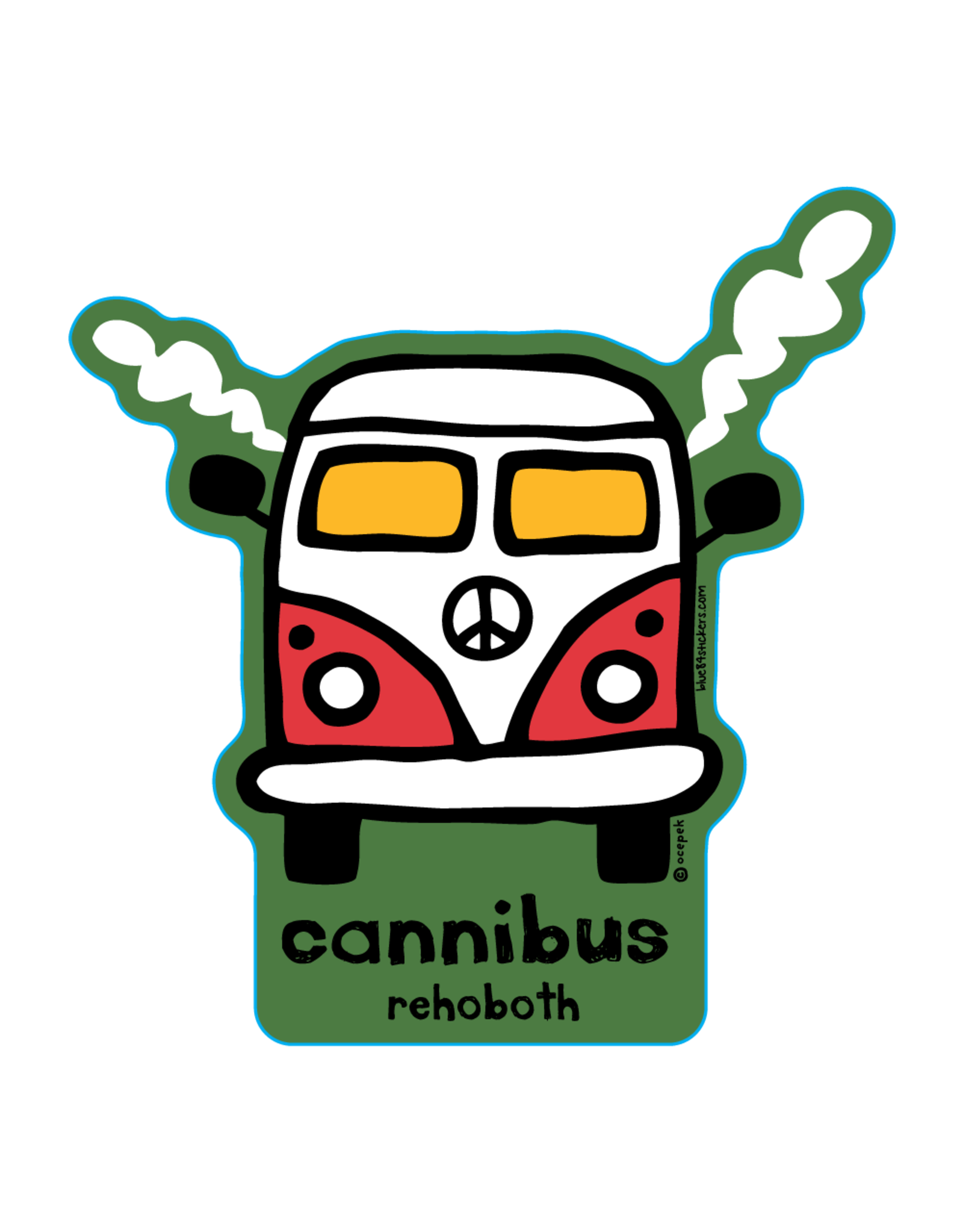 BLUE 84 BEACH STICKER CANNIBUS