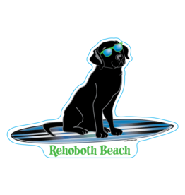 BLUE 84 BEACH STICKER HOLLER BACK SURFING BLACK LAB