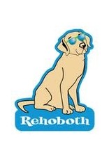 BLUE 84 BEACH STICKER HOLLER BACK SUNNIES YELLOW LAB