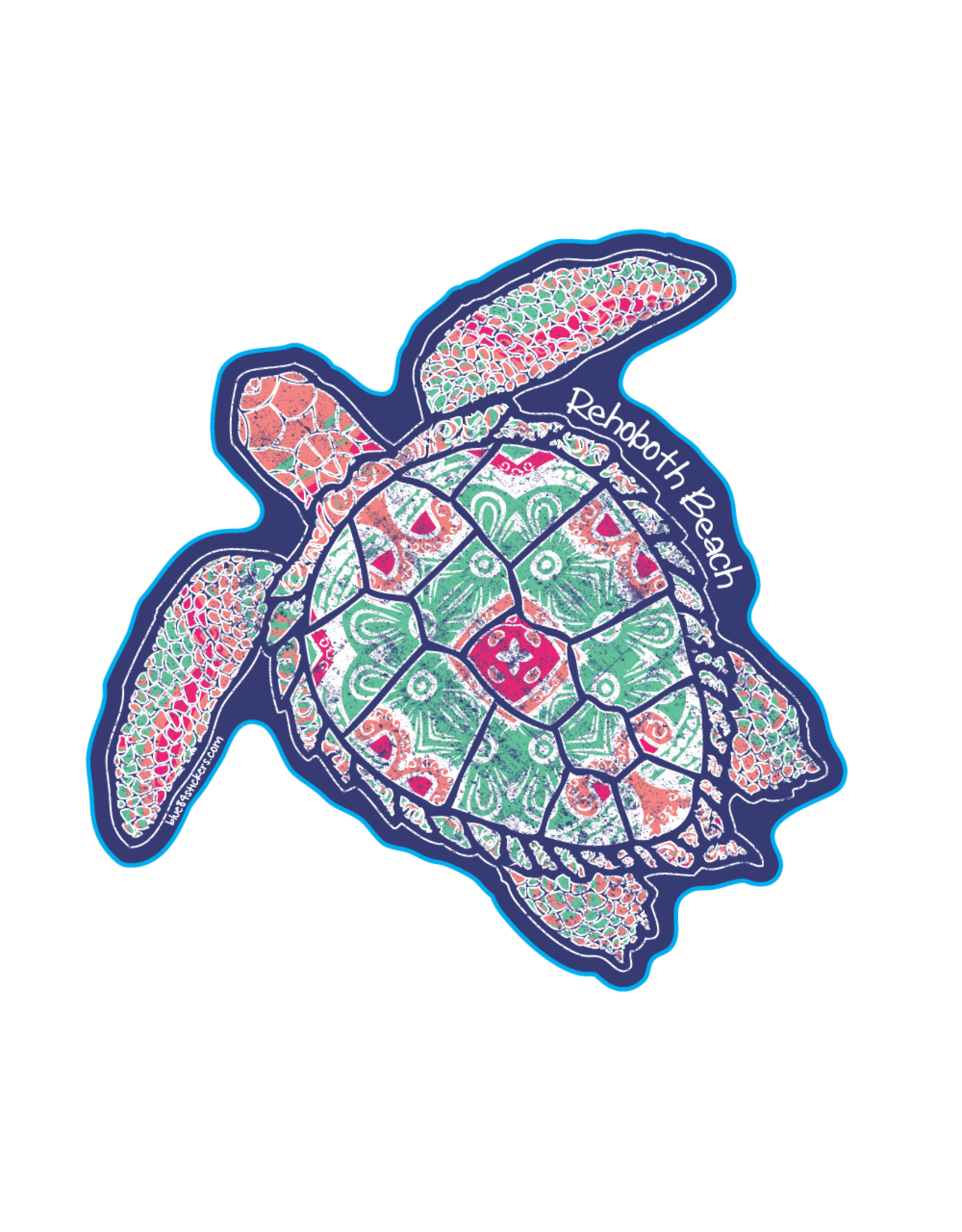 BLUE 84 BEACH STICKER EARTH SEA TURTLE