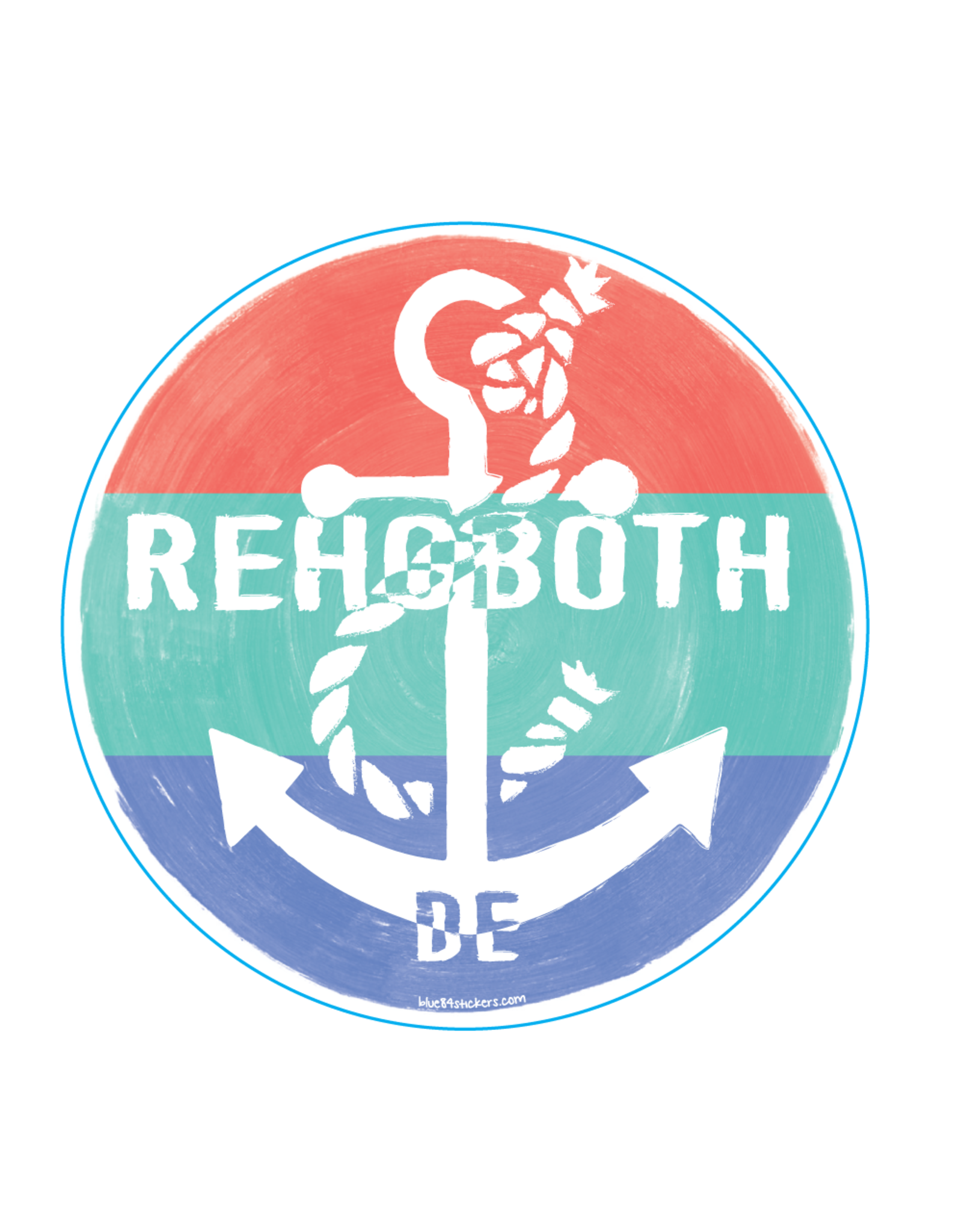 BLUE 84 BEACH STICKER TYRANT ANCHOR CORAL