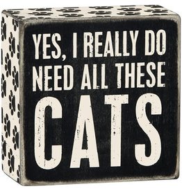PRIMITIVES BY KATHY PET LOVER BLOCK SIGNS REALLY DO NEED ALL THESE CATS