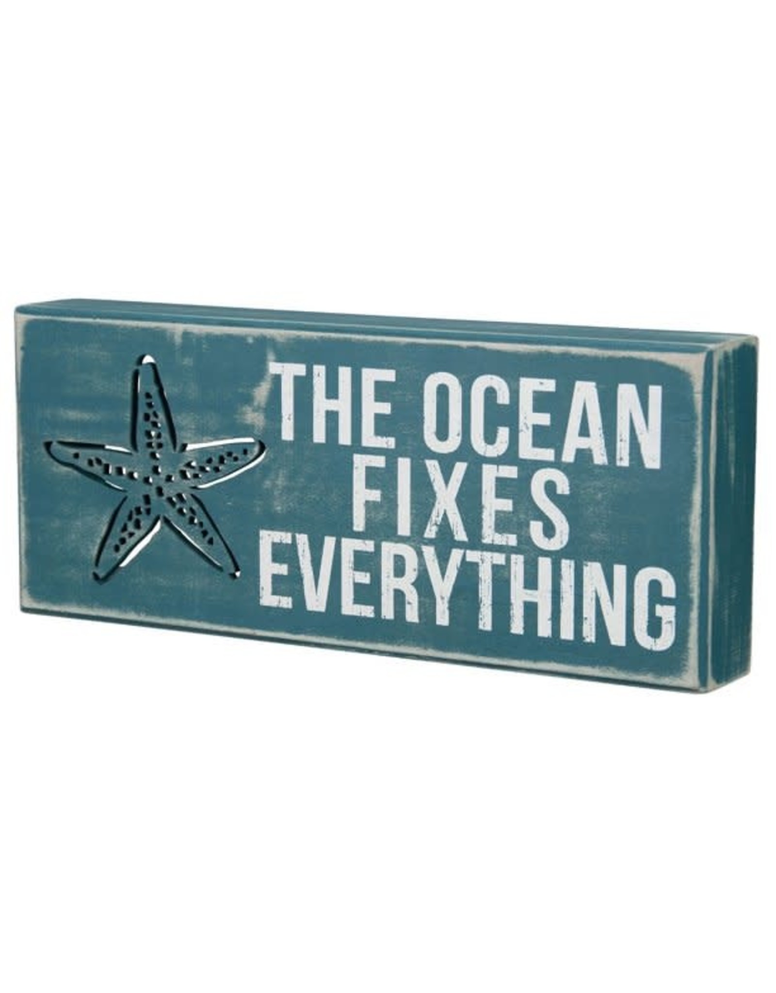 PRIMITIVES BY KATHY BEACH LOVER BLOCK SIGNS THE OCEAN FIXES EVERYTHING