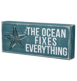 PRIMITIVES BY KATHY BEACH LOVER BLOCK SIGNS THE OCEAN FIXES EVERYTHING