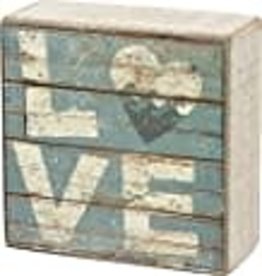 PRIMITIVES BY KATHY BEACH LOVER BLOCK SIGNS LOVE WAVES