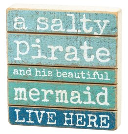 PRIMITIVES BY KATHY BEACH LOVER BLOCK SIGNS SALTY PIRATE