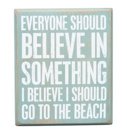 PRIMITIVES BY KATHY BEACH LOVER BLOCK SIGNS BELIEVE I'LL GO TO THE BEACH