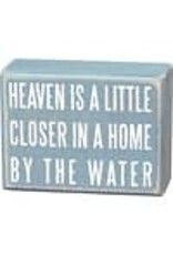 PRIMITIVES BY KATHY BEACH LOVER BLOCK SIGNS HEAVEN IS CLOSER BY THE WATER